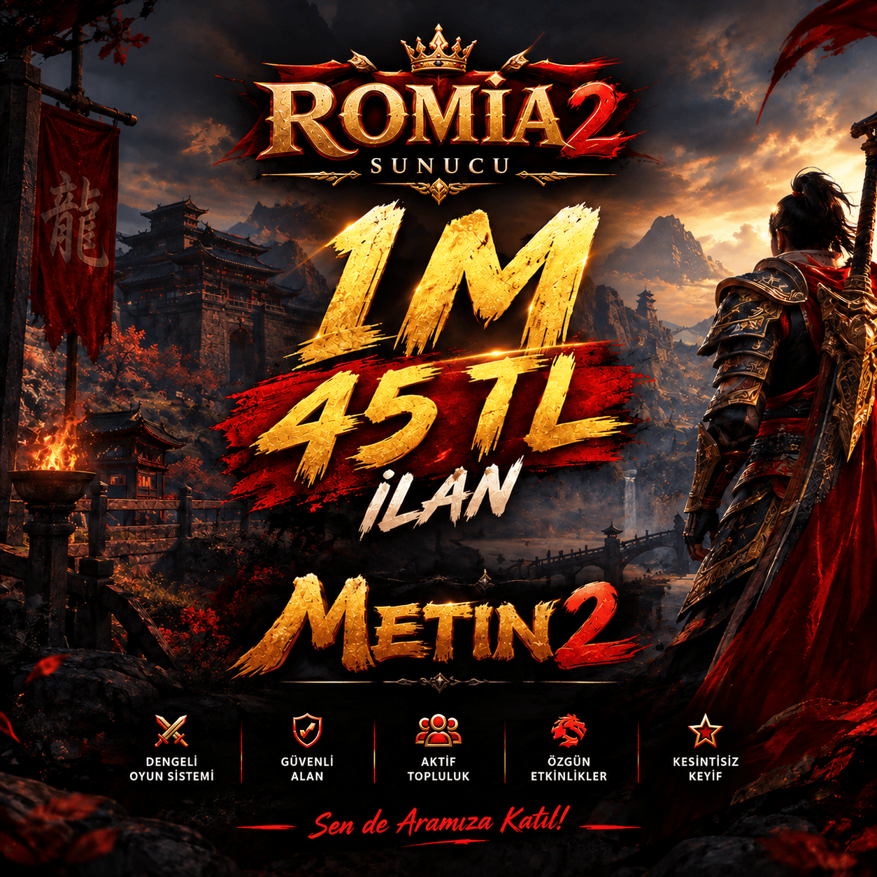 45 TL- 10M - ANLIK TESLİM