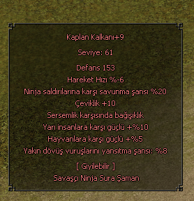 +9 KAPLAN KALKAN ELİT P6