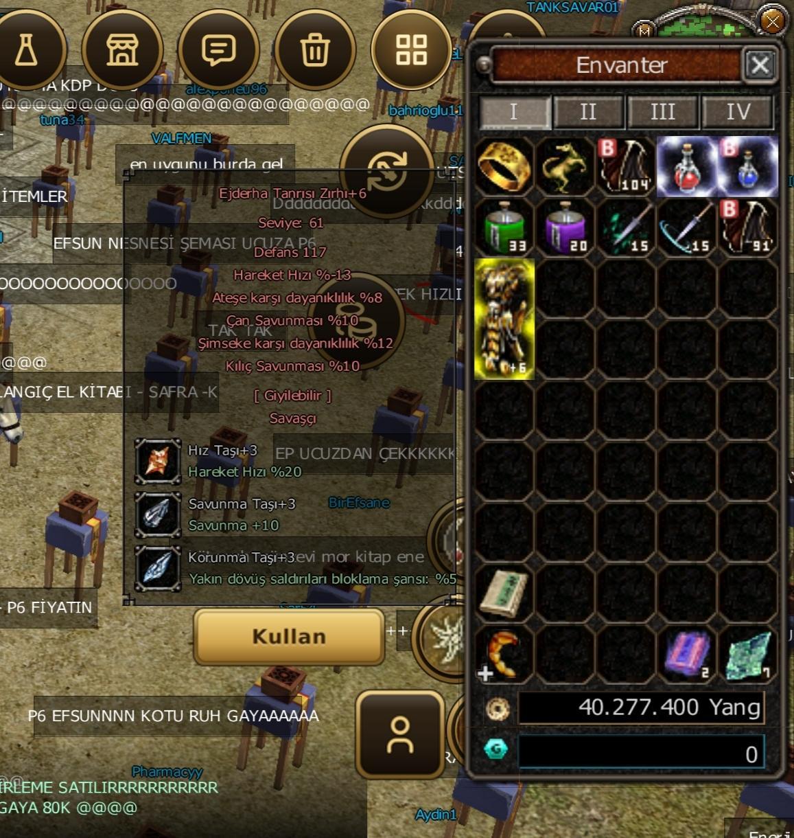 +6 ejderha Tanrı 4 efsun