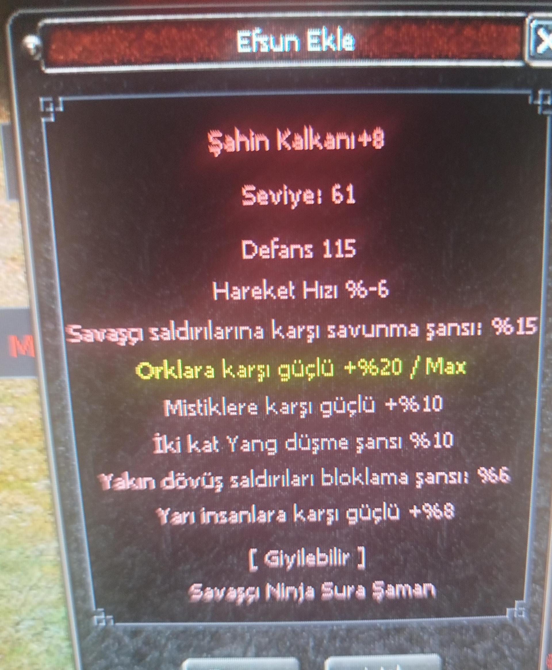 +8 Şahin kalkan satılır