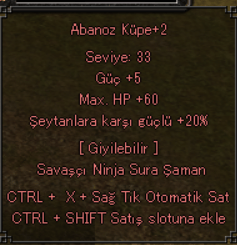 20 ŞEYTAN TEK EFSUN +2ABO KULELİKK