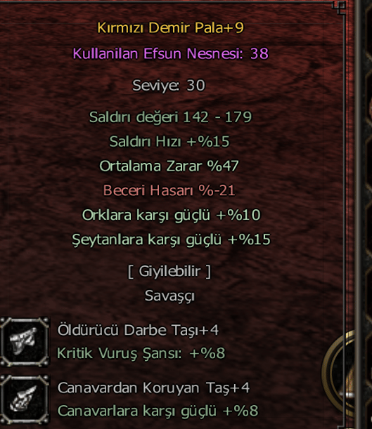 47 ort KDP 4 taşlı metin canavarı