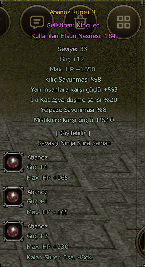 +9 20 eşyalı abanoz