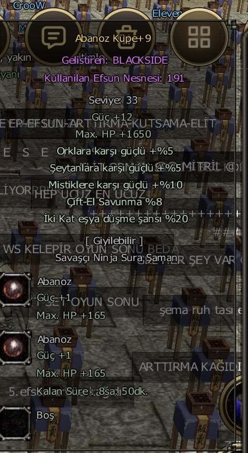 +9 abanoz 20 eşyalı