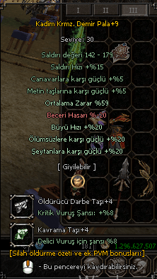 KADİM KRMZ DEMİR PALA +9 SATILIK