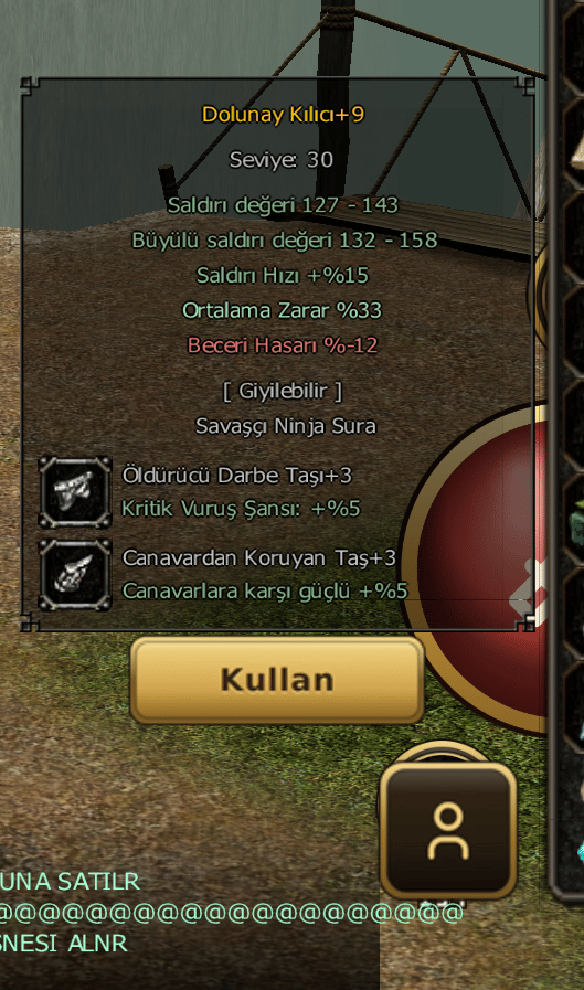+9 Dolu 33 ort taşlı