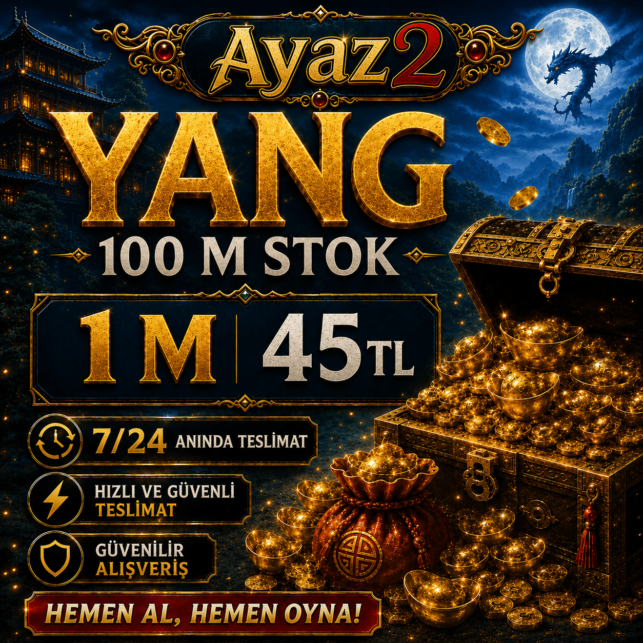 1 M 45 TL HIZLI TESLİMAT