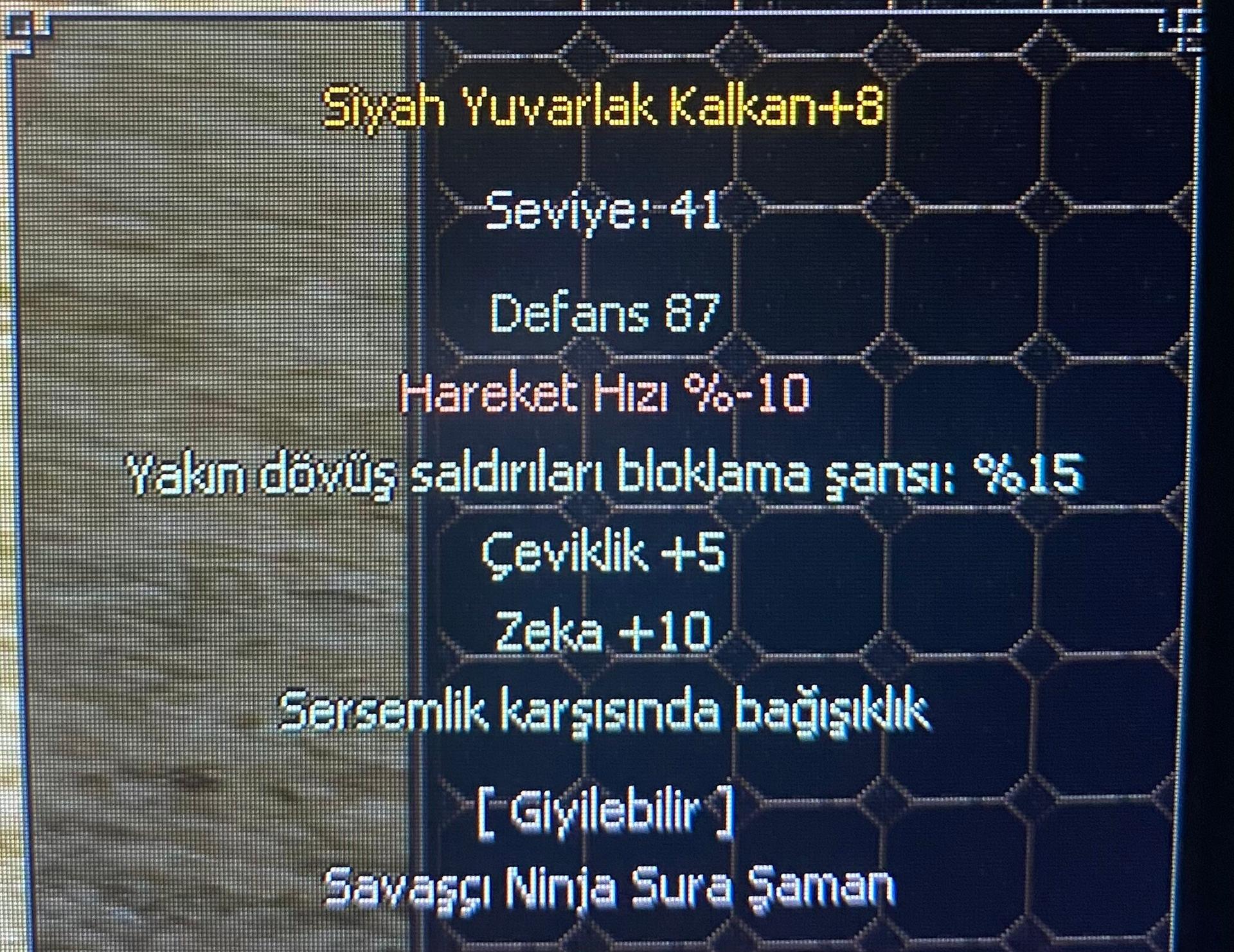 Elit siyah yuvarlak kalkan