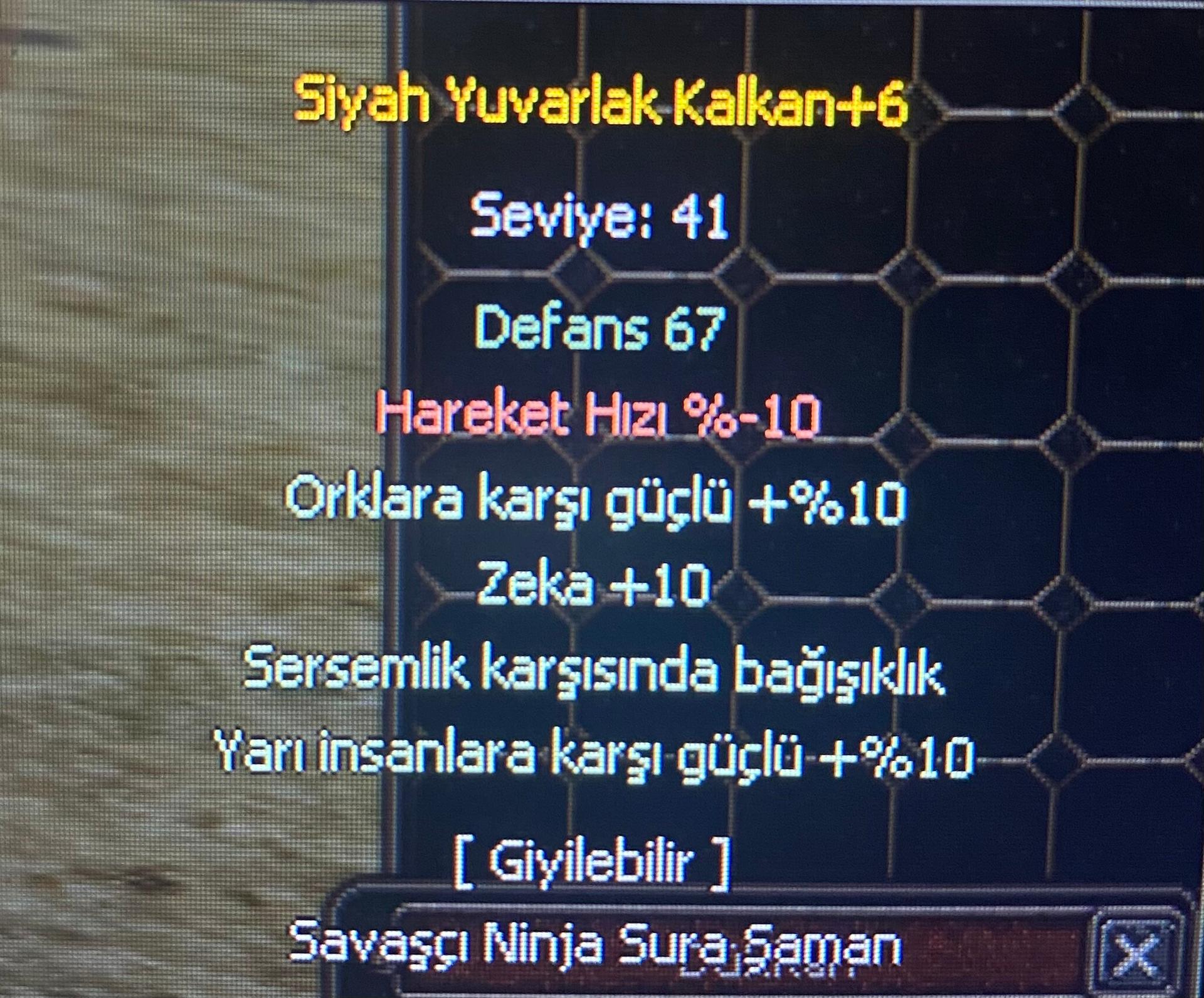 Vslik elit siyah yuvarlak kalkan