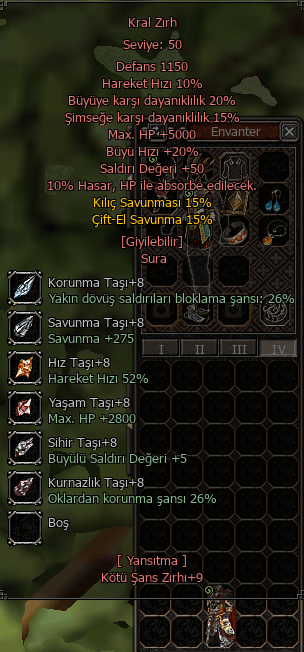 FULL +8 TAŞLI SURA ZIRH