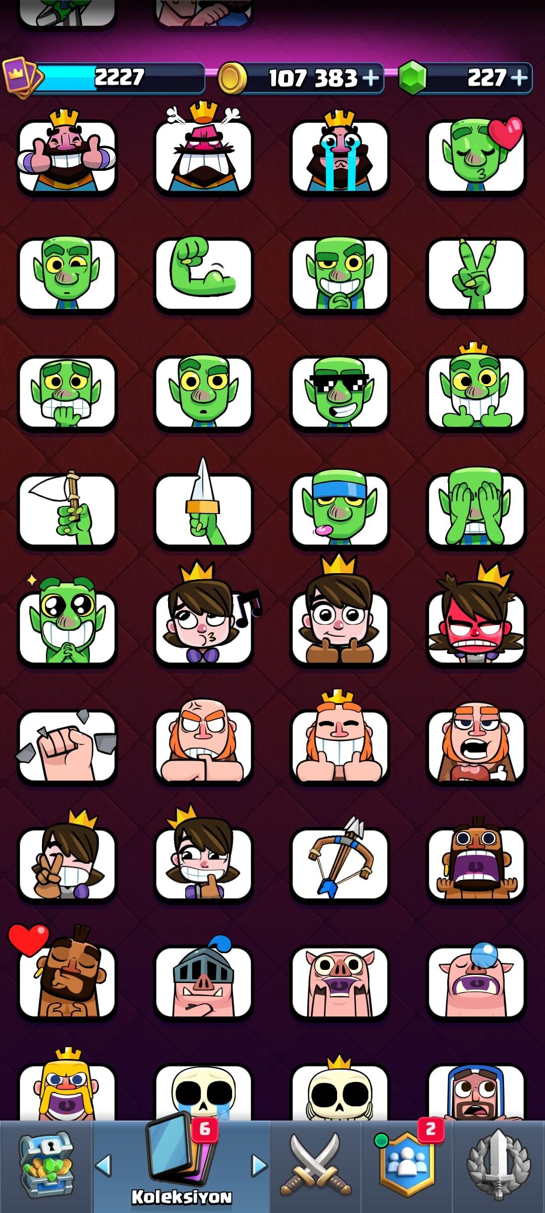CLASH ROYALE 90 MAX KART + 41 EVRİM+13 KAHRAMAN AÇIK SUDAN UCUZ HESAP