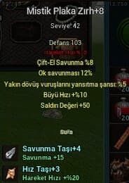 MİSTİK PLAKA +8 50 STR