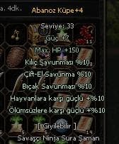 KILIÇ BIÇAK ÇİFT EL ABANOZ