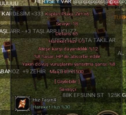 DOYUMLUK 4/4 11M! EN YÜKSEK EFSUN ORANLI KAPLAN ZIRHI