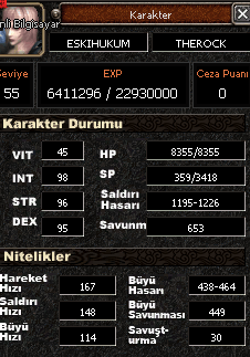 55 LVL KESKİNLİK P SURA AT 30 LVL