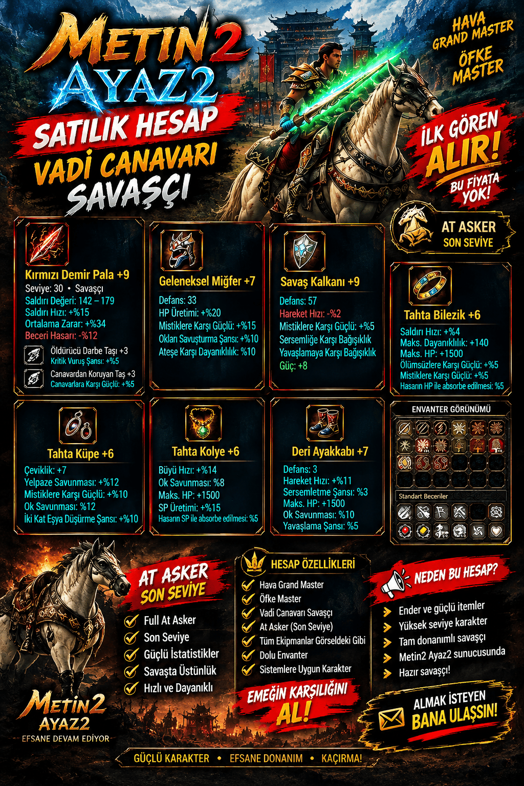 SAVAŞÇI VADİ CANAVARI FULL SET SATILIK İLK GÖREN ALIR 35LV