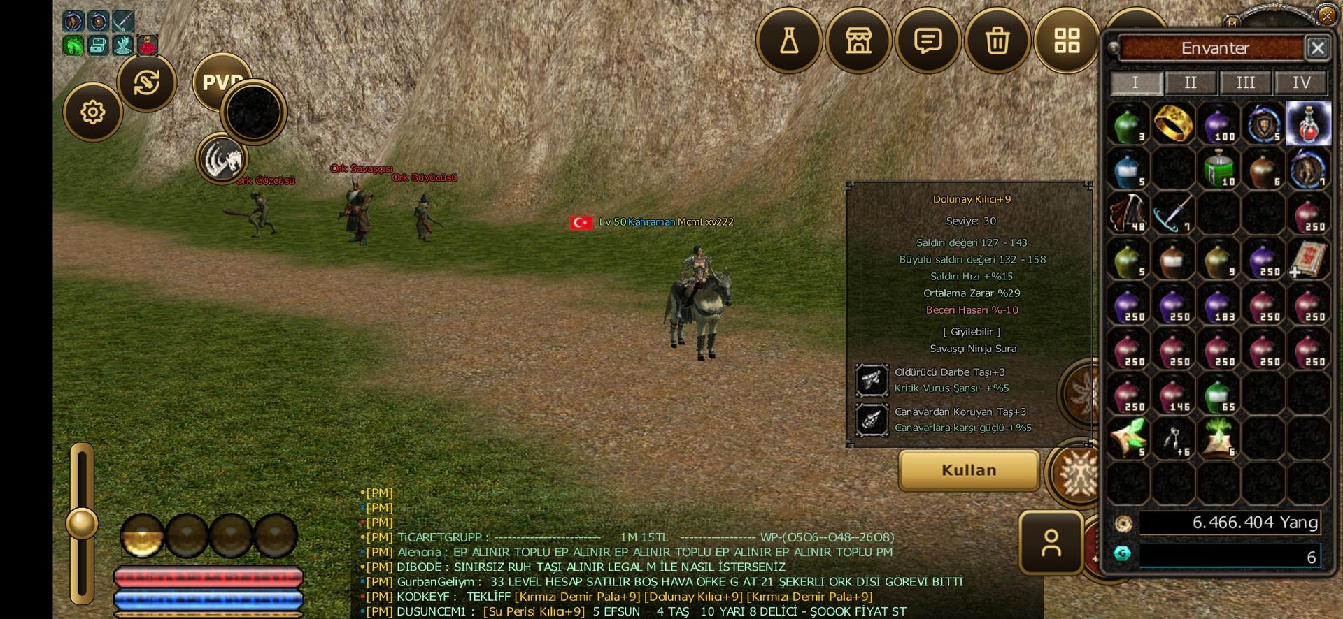 50 LEVEL SAVAŞÇI HAVA G ASKER AT