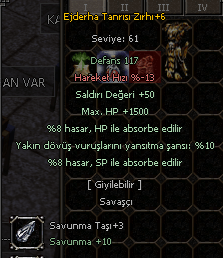 ELİTE ZIRH SATILIK!