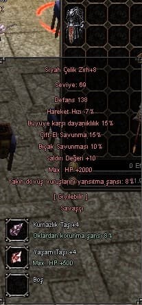 +8 SİYAH ÇELİK