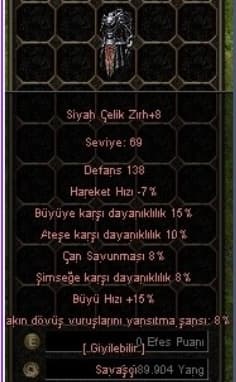 +8 siyah çrlik değişmelik