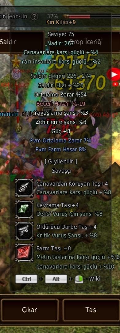 54 ORT +9 KİN KILICI P6 EN UYGUNU