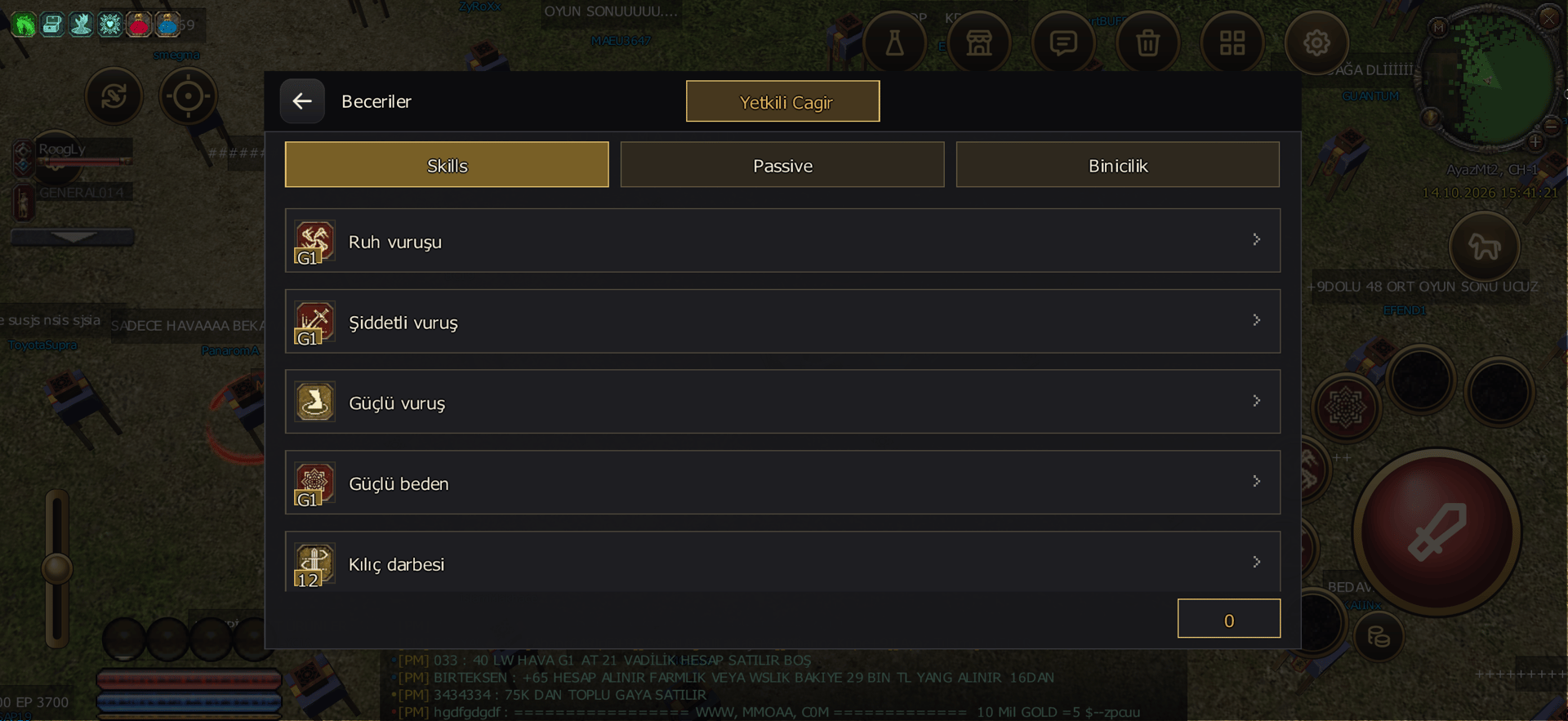 61 LVL ZİHİNSEL 3 G Lİ FULL İTEMLİ