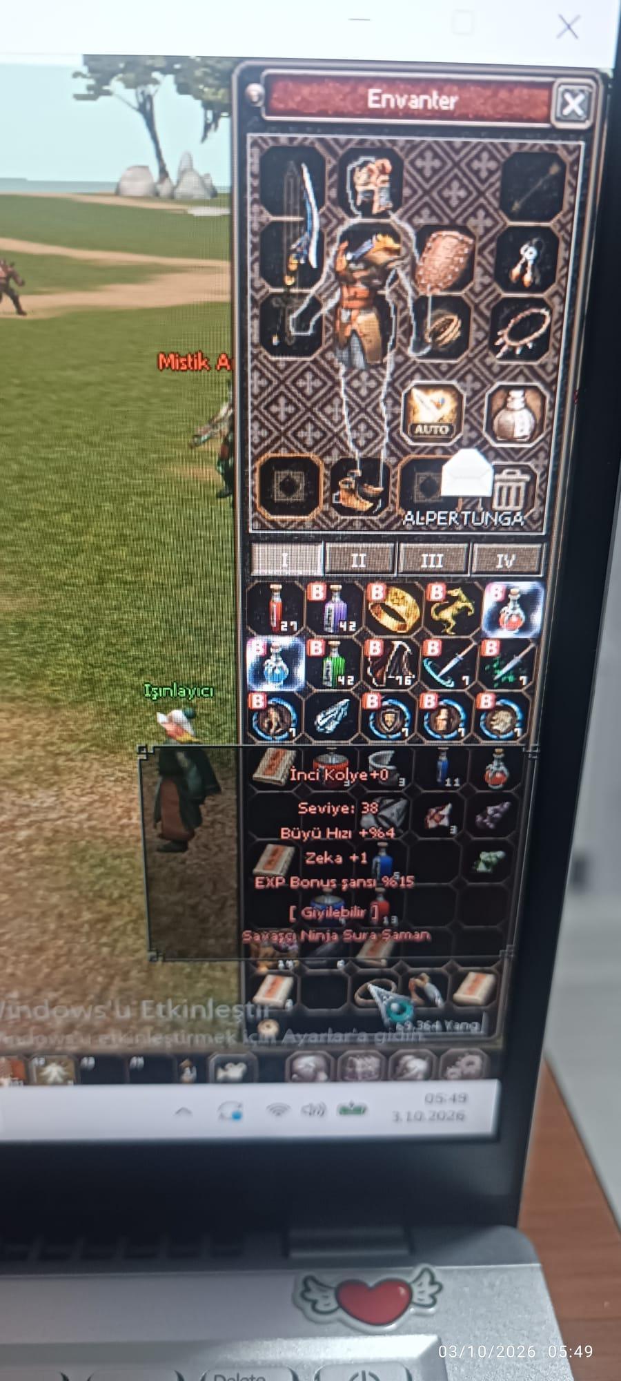 15exp bonus inci kolye 200tl