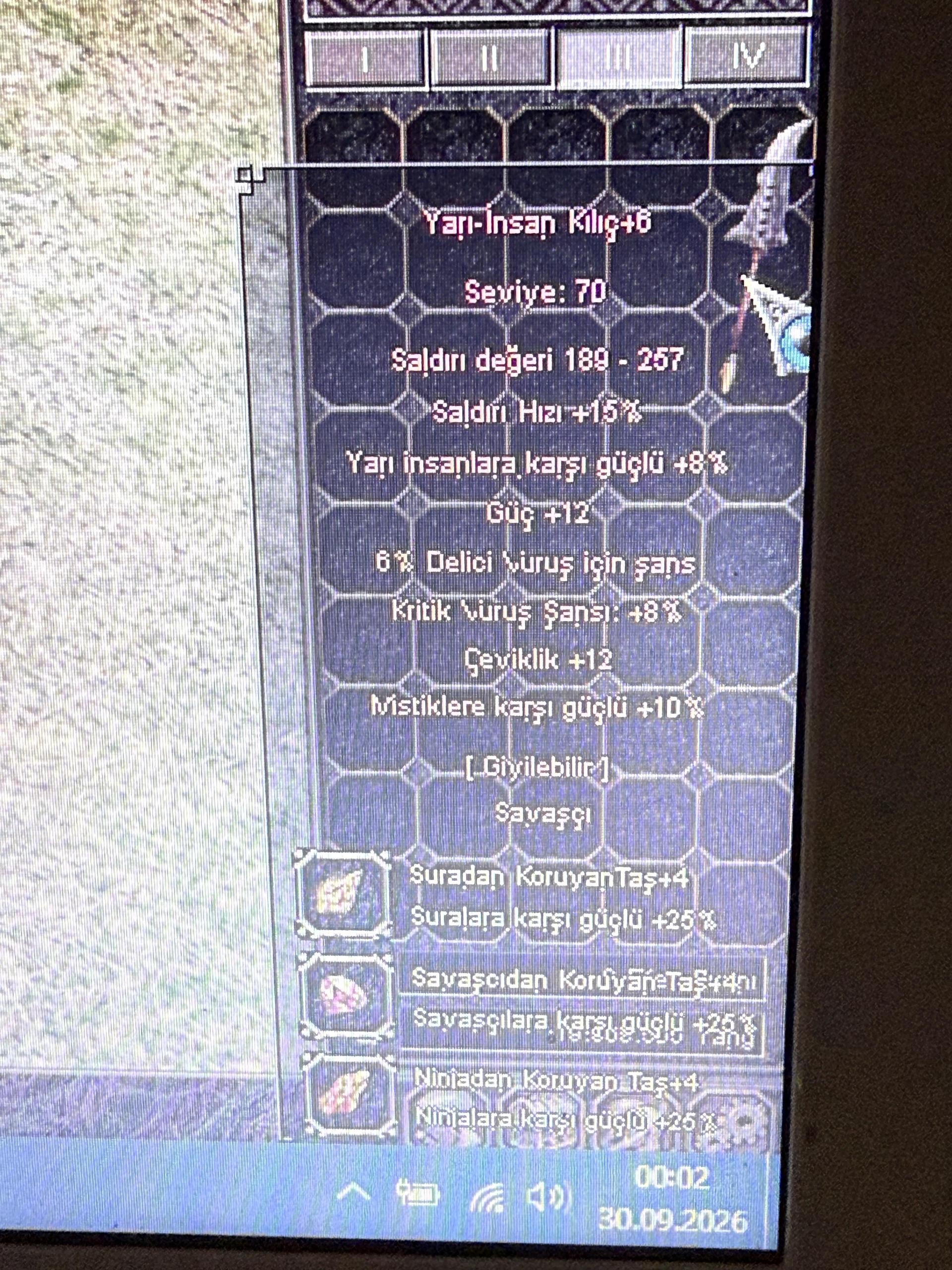 +6 ELİT EFSUNLU YARI İNSAN KILIÇ