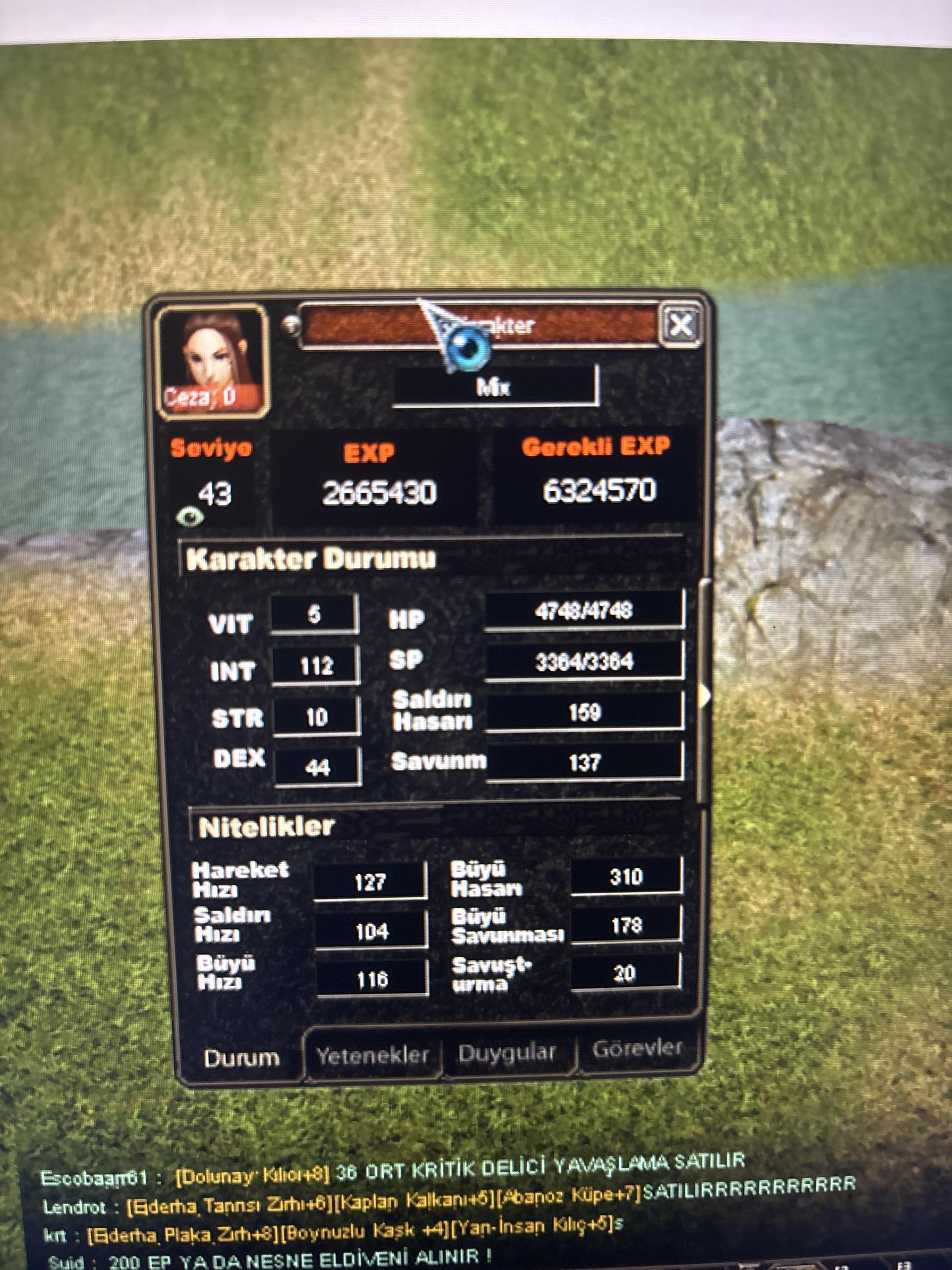 43 lvl şaman Kritik M8 Kutsama M6