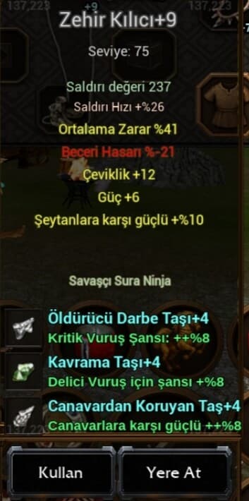 41 ortalamali 6 güç 10 şeytanli sürgünluk zehir