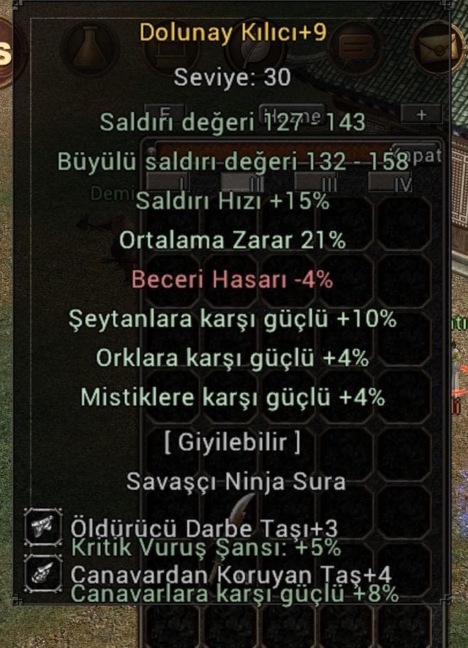 +9 dolu 21 ort +4 canavar