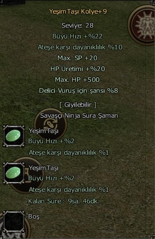 +9 Yeşim taşı kolye