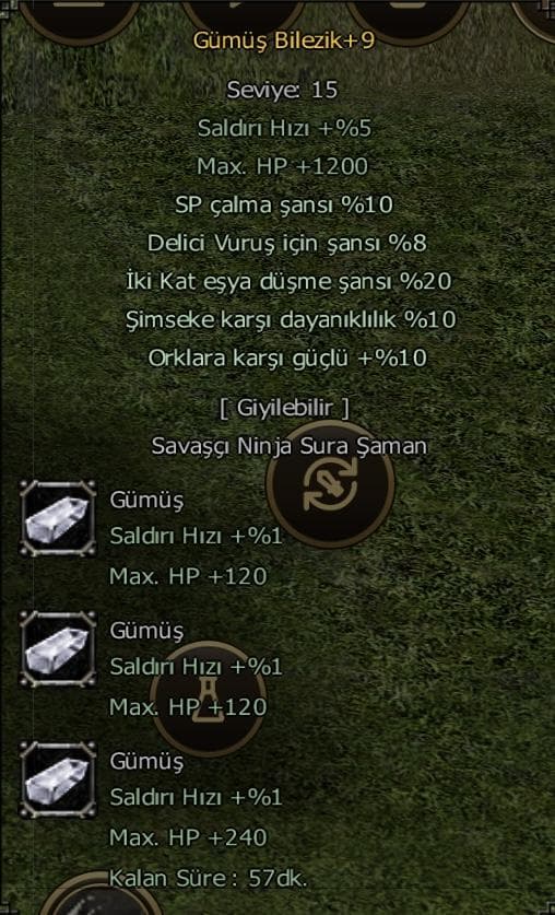 +9 Gümüş bilezik hayaletlik