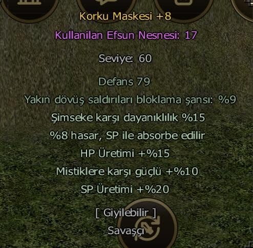+8 Korku Maskesi Hayaletlik