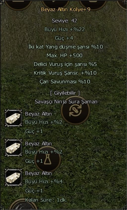 +9 Beyaz altın kolye