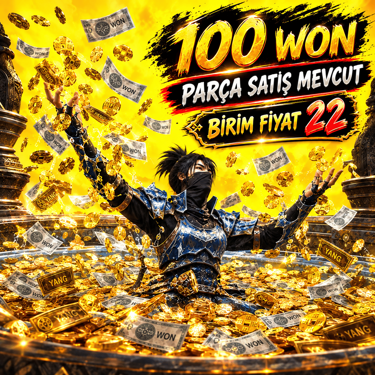 SERVER NİTE 100 WON SATILIR HIZLI TESLİMAT (BİRİM WON FİYAT 22)