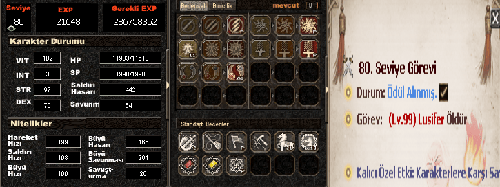 80 Lv 3 P 1 G Bedensel