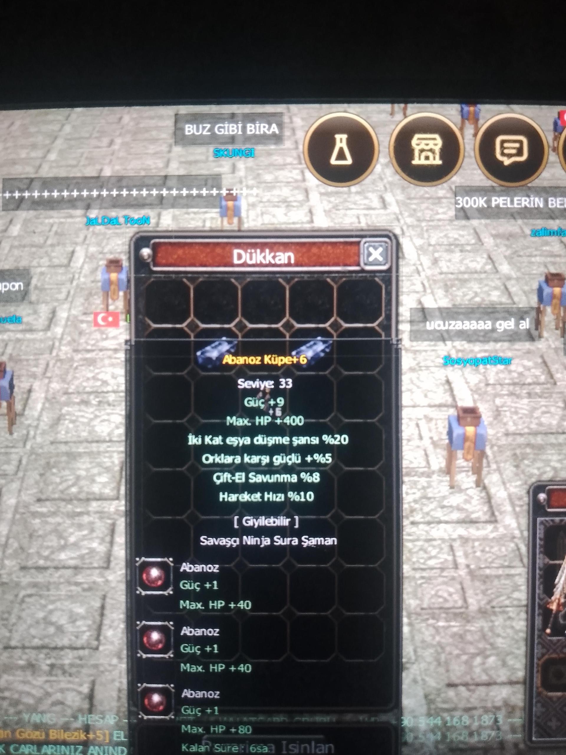 +6 ABANOZ 20 ESYALİ 10 HİZLİ