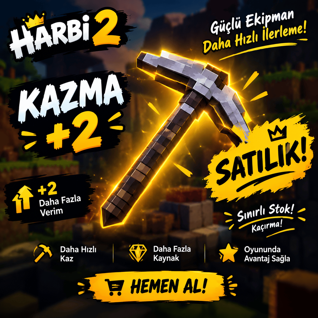 KAZMA +2 SATILIK TEKLİFLERE AÇIĞIM ÖLÜCÜLER LÜTFEN YAZMASIN