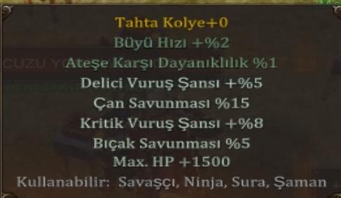 HP kritik kolye