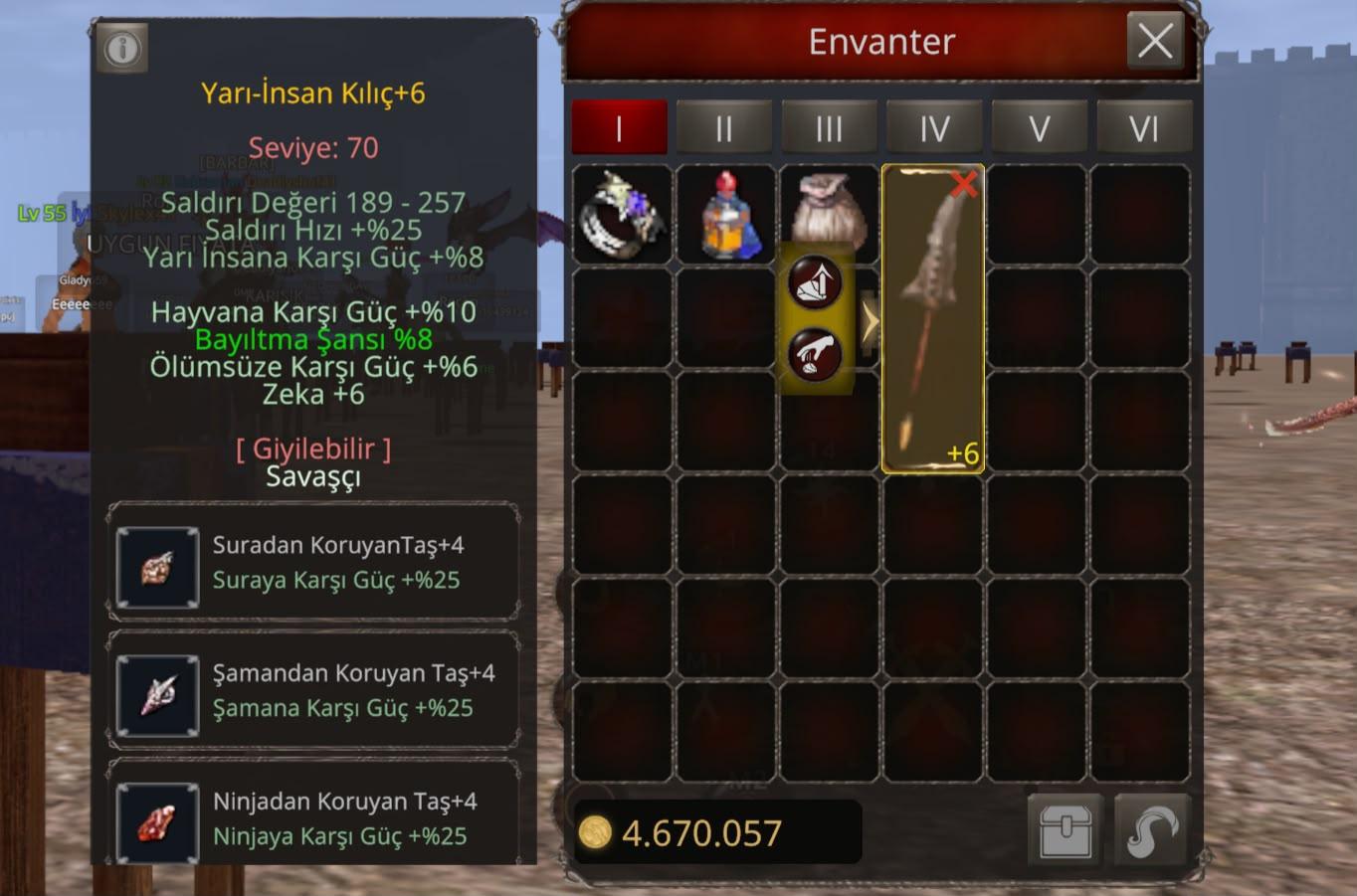 +6 Yarı-İnsan Kılıç