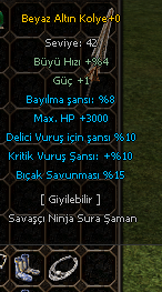 EFSANE BEYAZ ALTIN KOLYE BAAAĞK