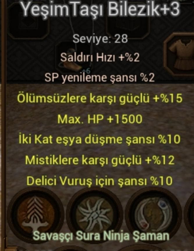 İç item Bilezik