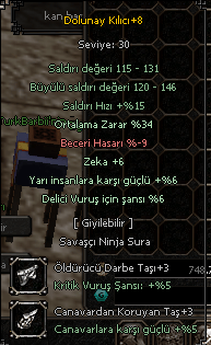 +8 34 ort 6 yarı 6 delici 6 zeka DOLUNAY KILICI