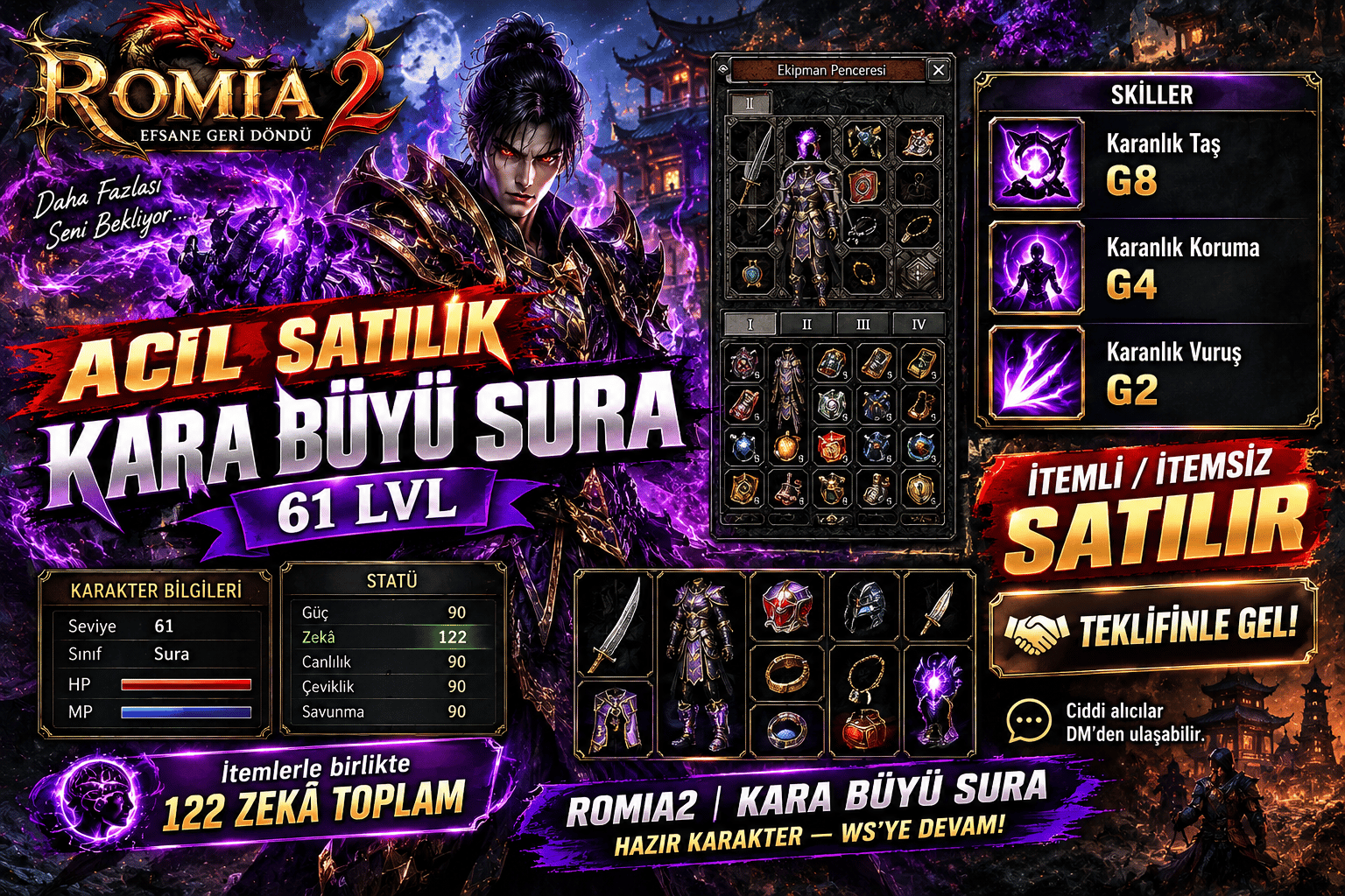 🔥 ROMIA2 ACİL SATILIK KARA BÜYÜ SURA 🔥