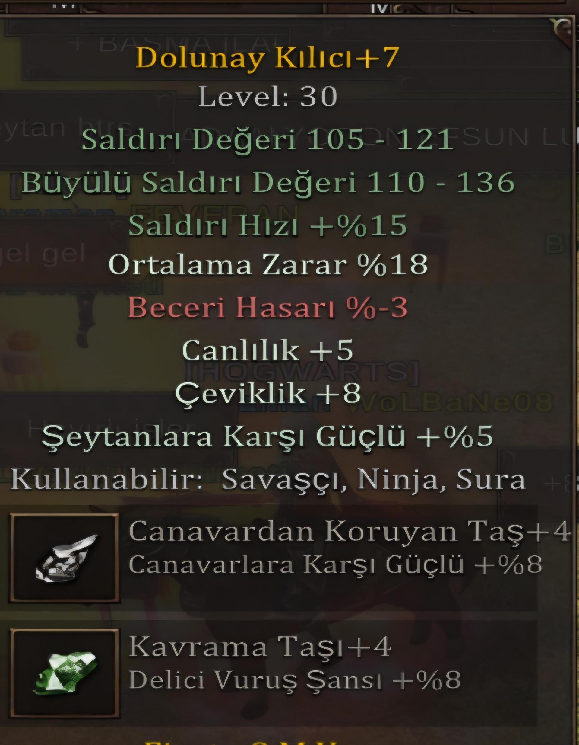 +7 dokunay +4 taşlı