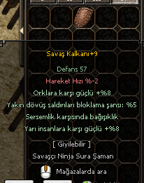 3X +9 SAVAŞ KALKANI SATILIR TEKLİF VER !