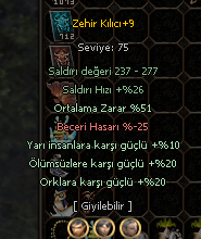 +9 ZEHİR 51ORT - 10YARI - 20ÖLÜMSÜZ - 20ORK  SATILIRRR