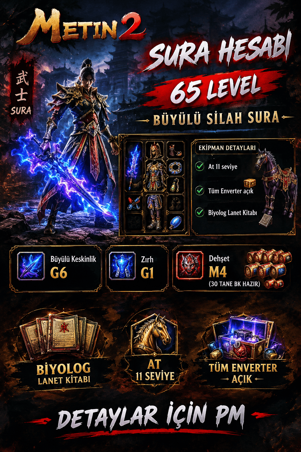 İSTEYENE İTEMLİ VERİRİM 65 LEVEL B.SİLAH