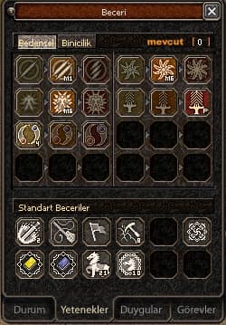 69 LVL 34 EXP SAVAŞÇI HAVA P AT BİO BİTİK